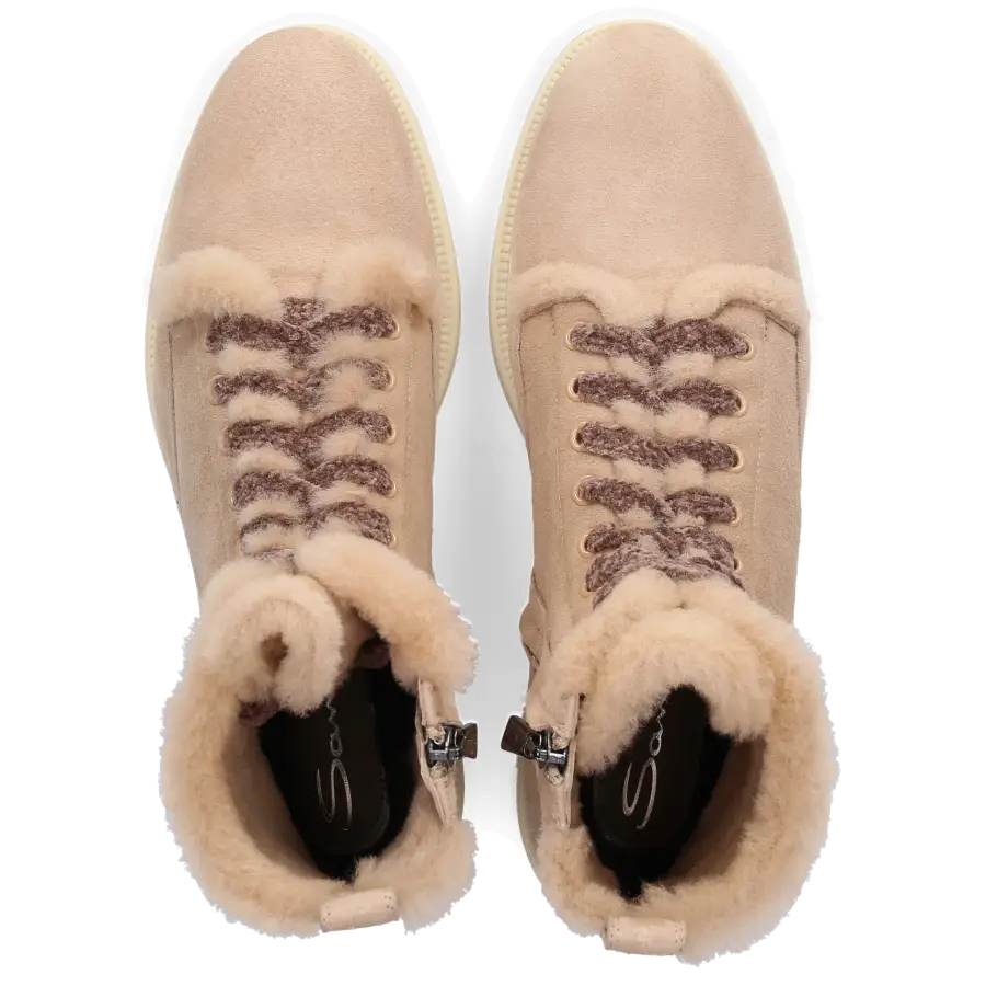 Santoni - Stiefeletten 58384 Veloursleder - beige