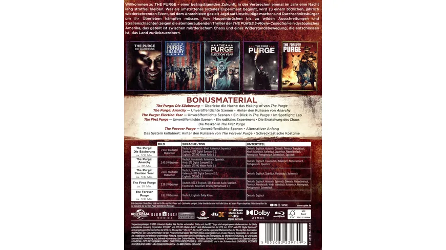The Purge - 5-Movie-Collection  [5 BRs]