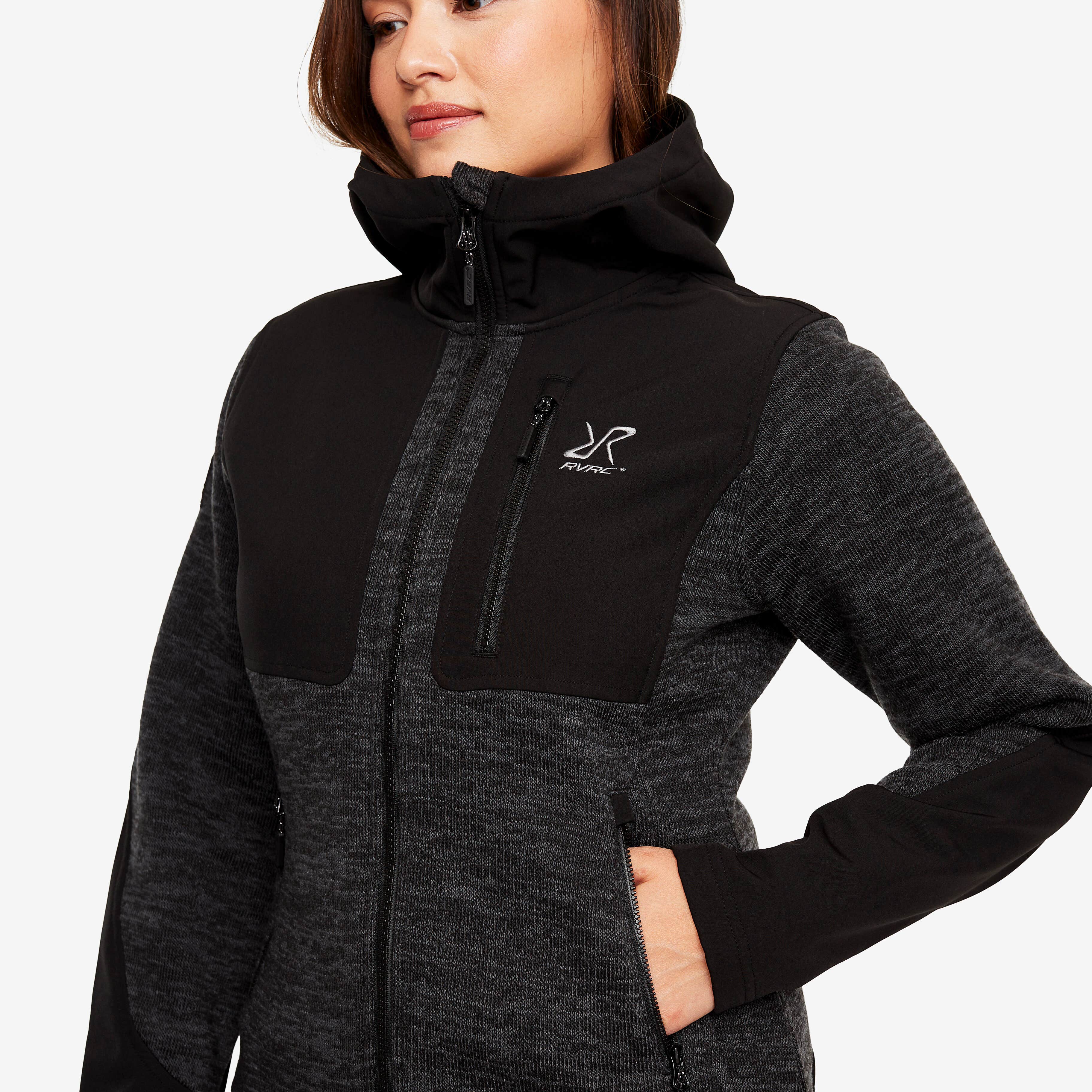 Wander Pro Wool Hoodie Femme Anthracite