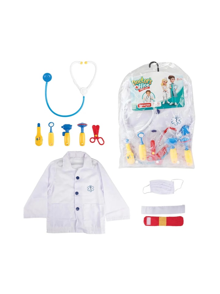 Toi-Toys Doktor Verkleidungsset für Kinder mit Jacke und Zubehör 10teilig in mehrfarbig günstig kaufen onesize
