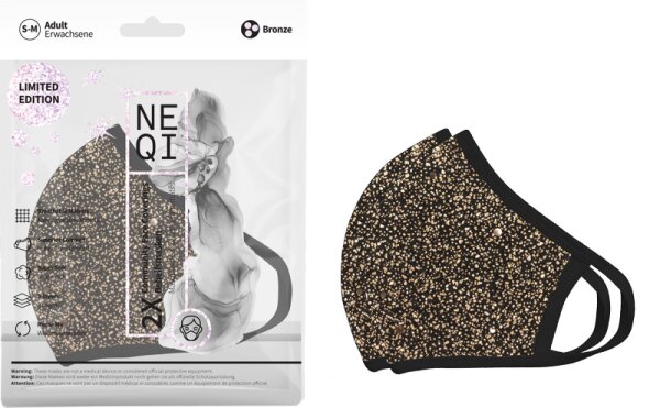 NEQI Face Coverings Xmas Bronze Mund- und Nasenschutz