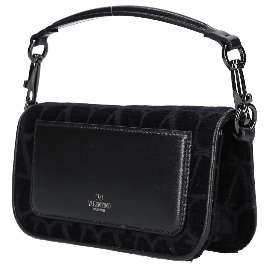 Valentino Garavani - Handtasche LOCÒ Canvas - schwarz