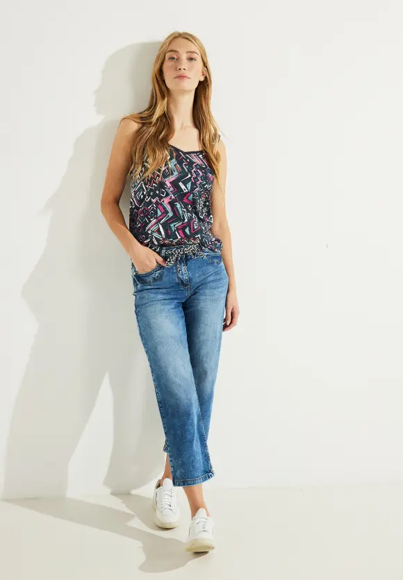 CECIL Printtop in Flammgarn