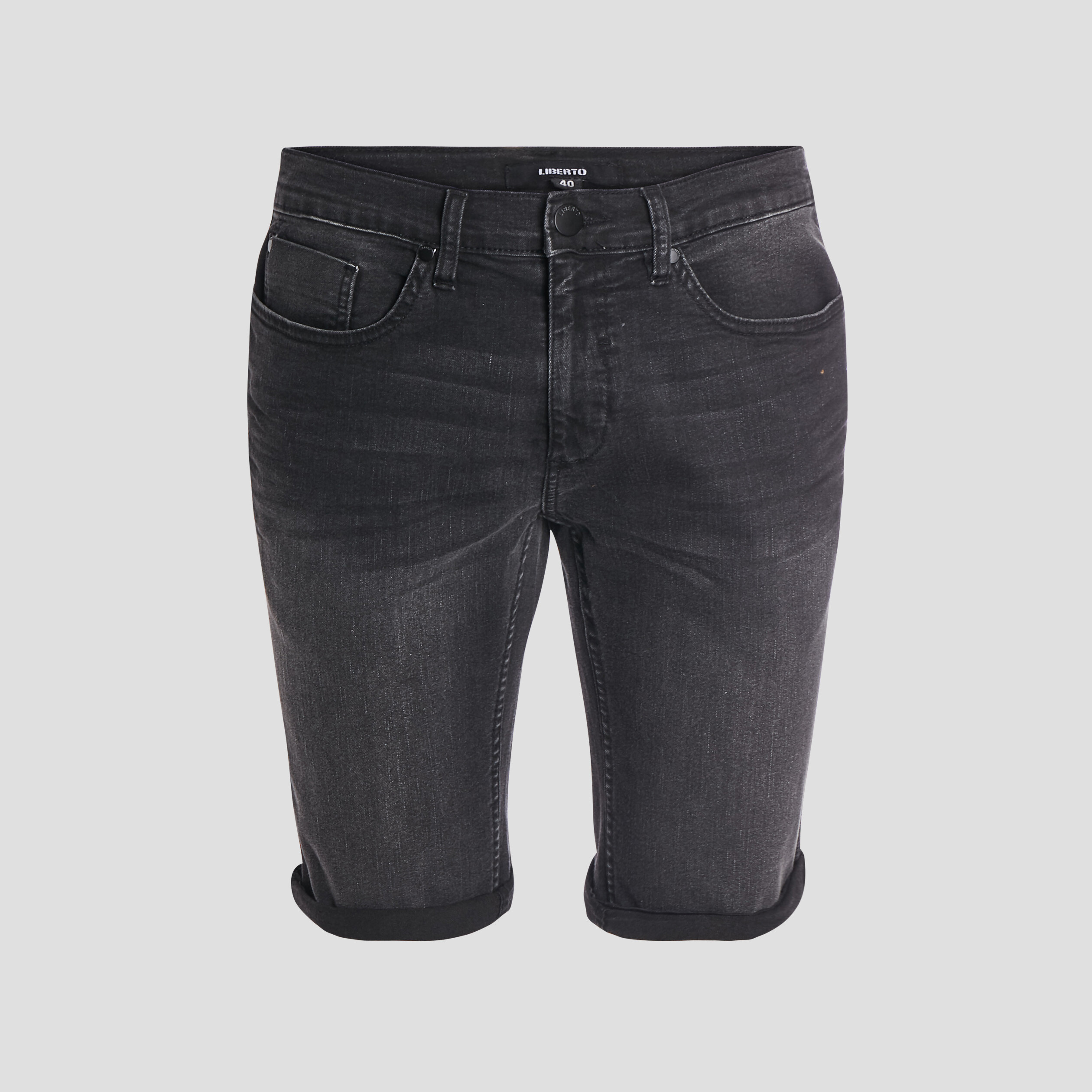 Bermuda regular en jean noir homme | La Halle