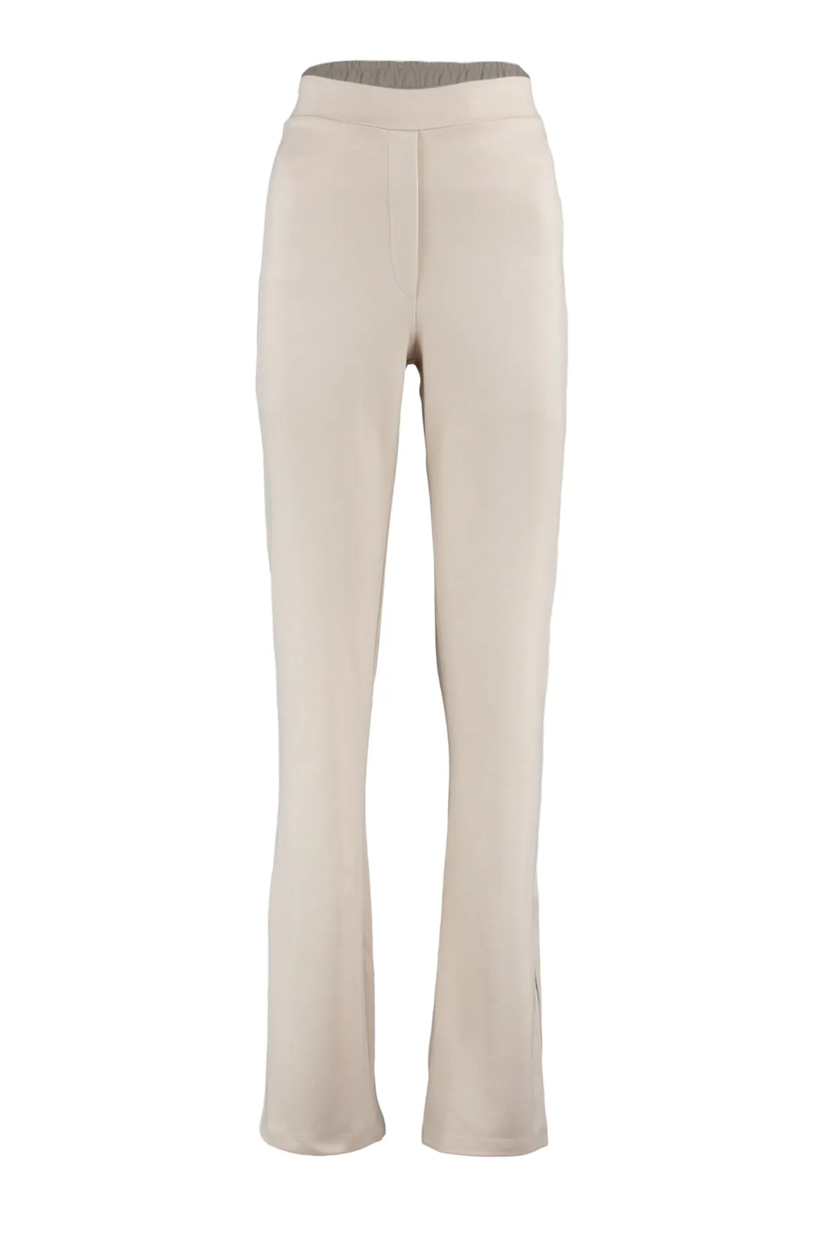 Trendyol Collection  Beige gerade gestrickte Hose mit Schlitz TWOAW23PL00005