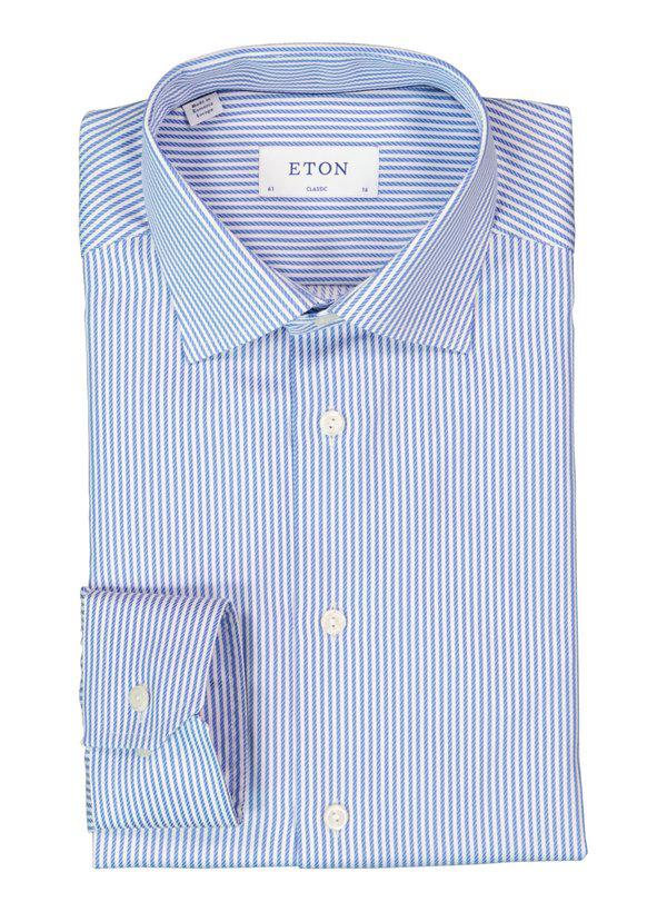 ETON, Hemd, Classic Fit, Baumwolle, hellblau gestreift