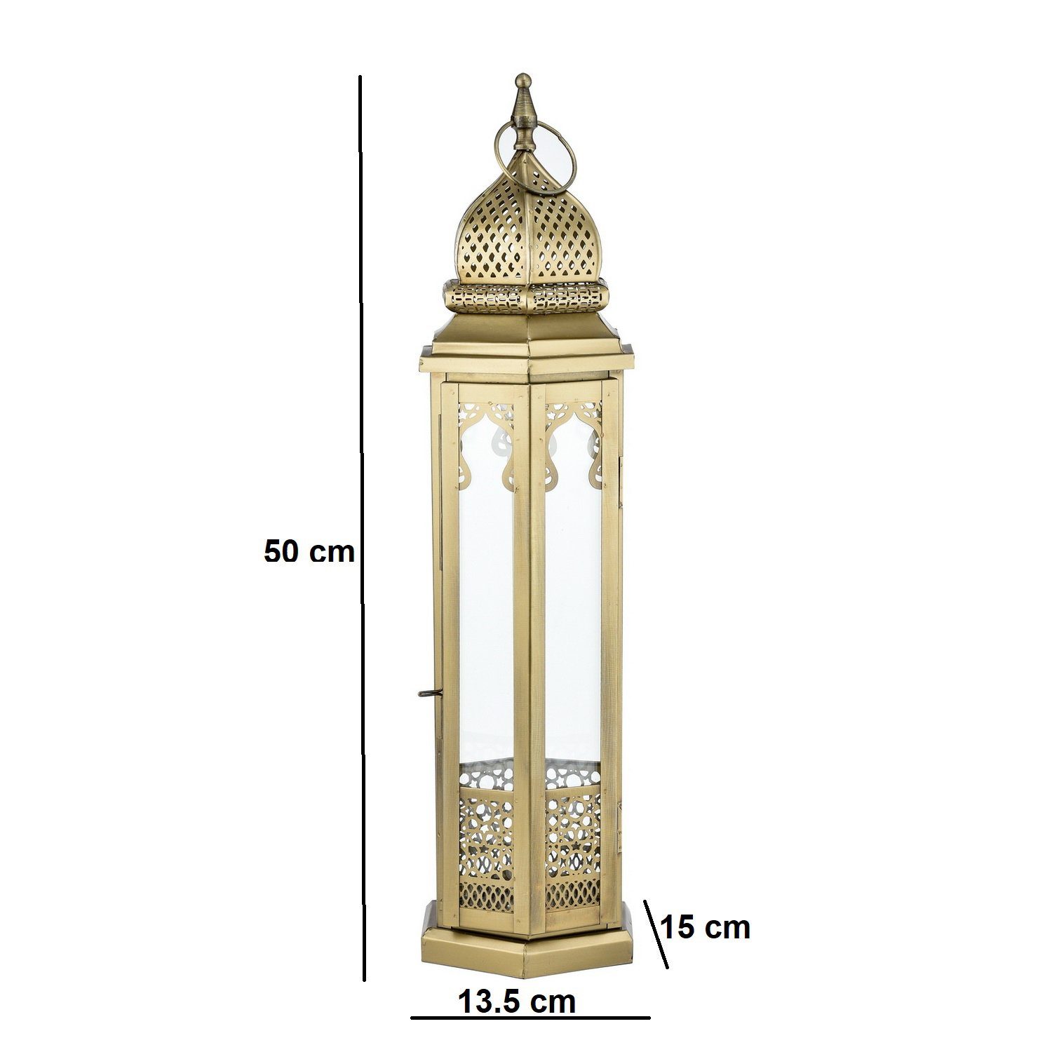 Marrakesch Orient & Mediterran Interior Kerzenhalter Laterne Moulan 50cm, orientalische Laterne, Teelichthalter, Handarbeit