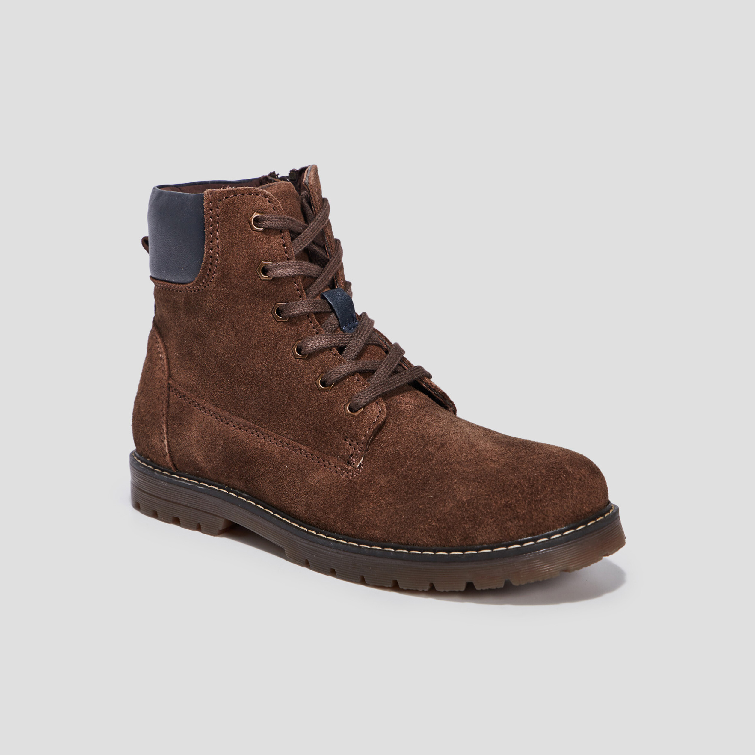 Bottines en cuir marron garçon | La Halle