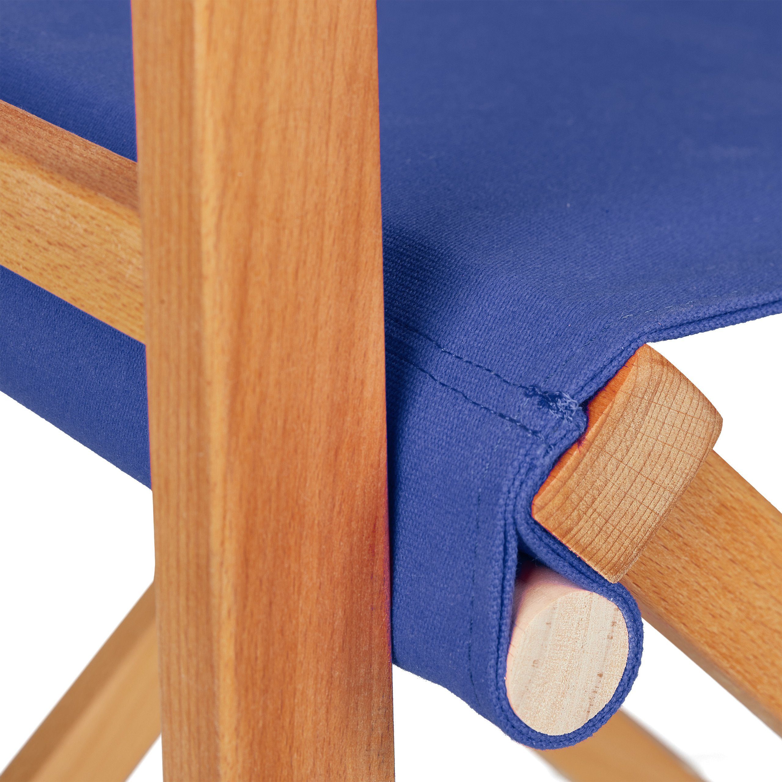 relaxdays Regiestuhl Blauer Regiestuhl im 2er Set