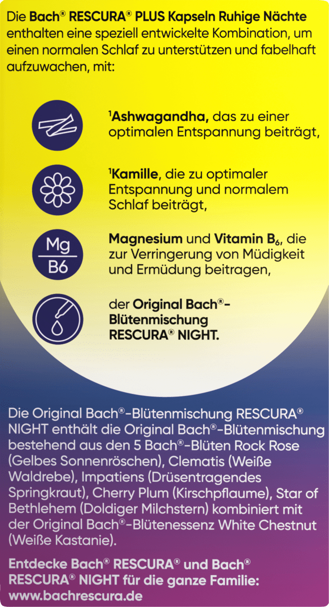 Ruhige Nächte Bachblüten Kapseln, 30 St