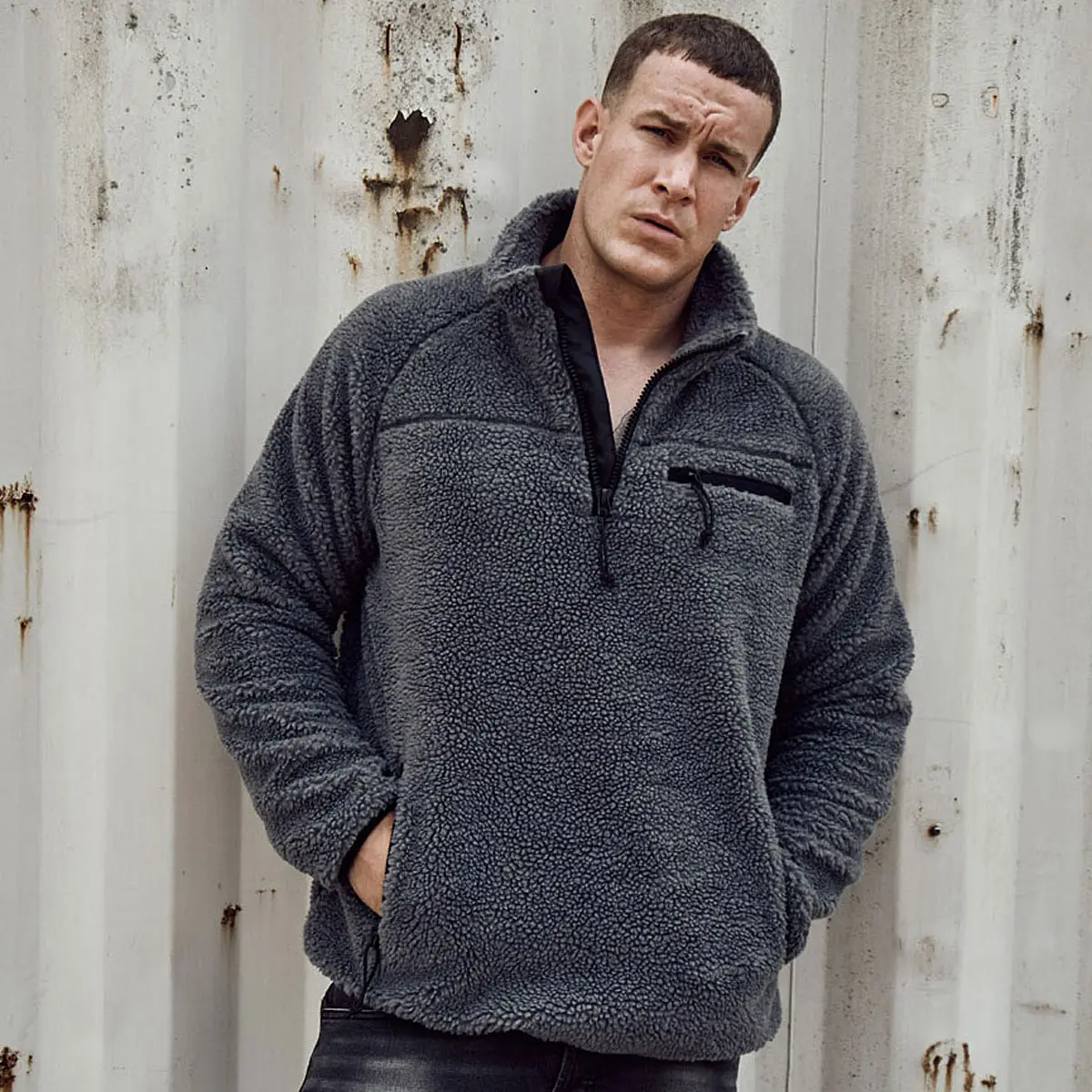 Teddyfleece Troyer anthrazit