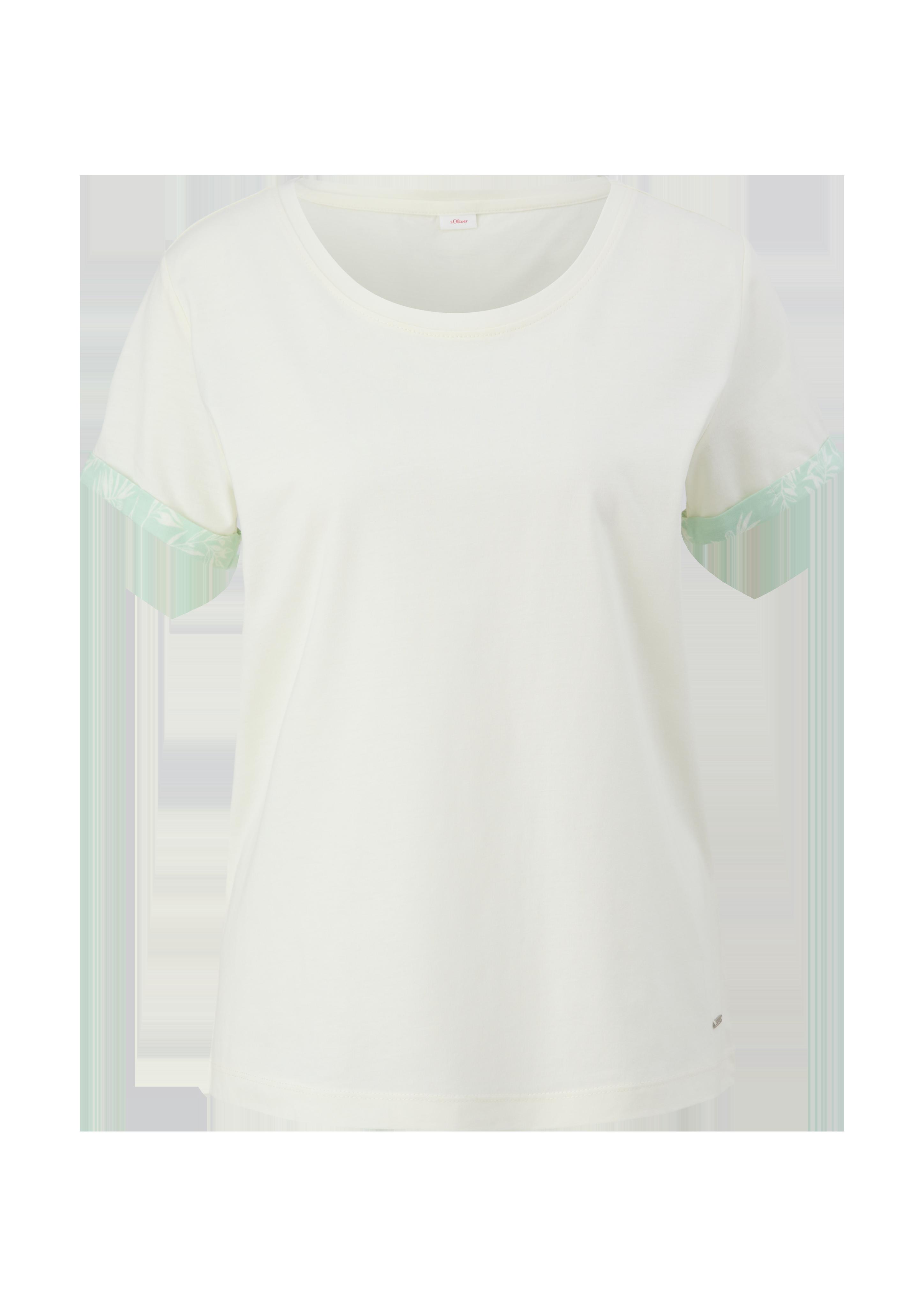 Pyjama-Shirt mit fixiertem Armumschlag  6008356-0200