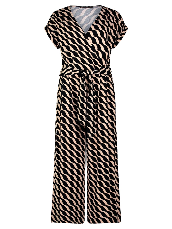 Betty Barclay Jumpsuit mit Eingrifftaschen in Schwarz/Beige günstig kaufen