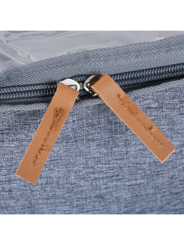 relaxdays 3 x Unterbettkommode in Grau/ Transparent - (B)100 x (H)14 x (T)45 cm günstig kaufen onesize