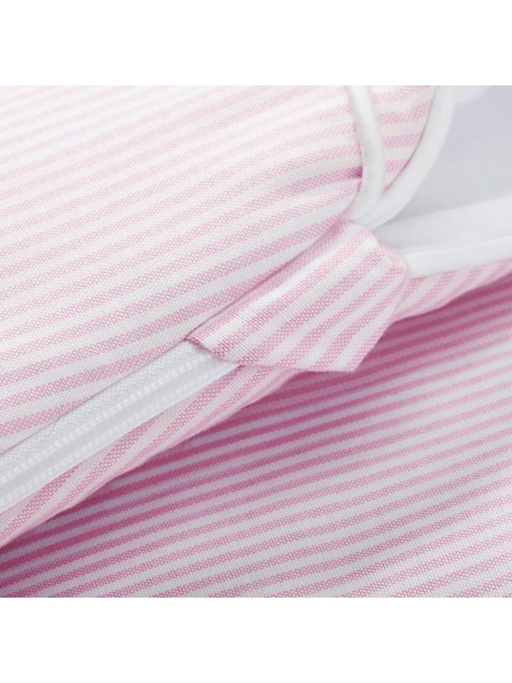 nordic coast company  Schlafsack Rosa Weiß gestreift günstig kaufen 110
