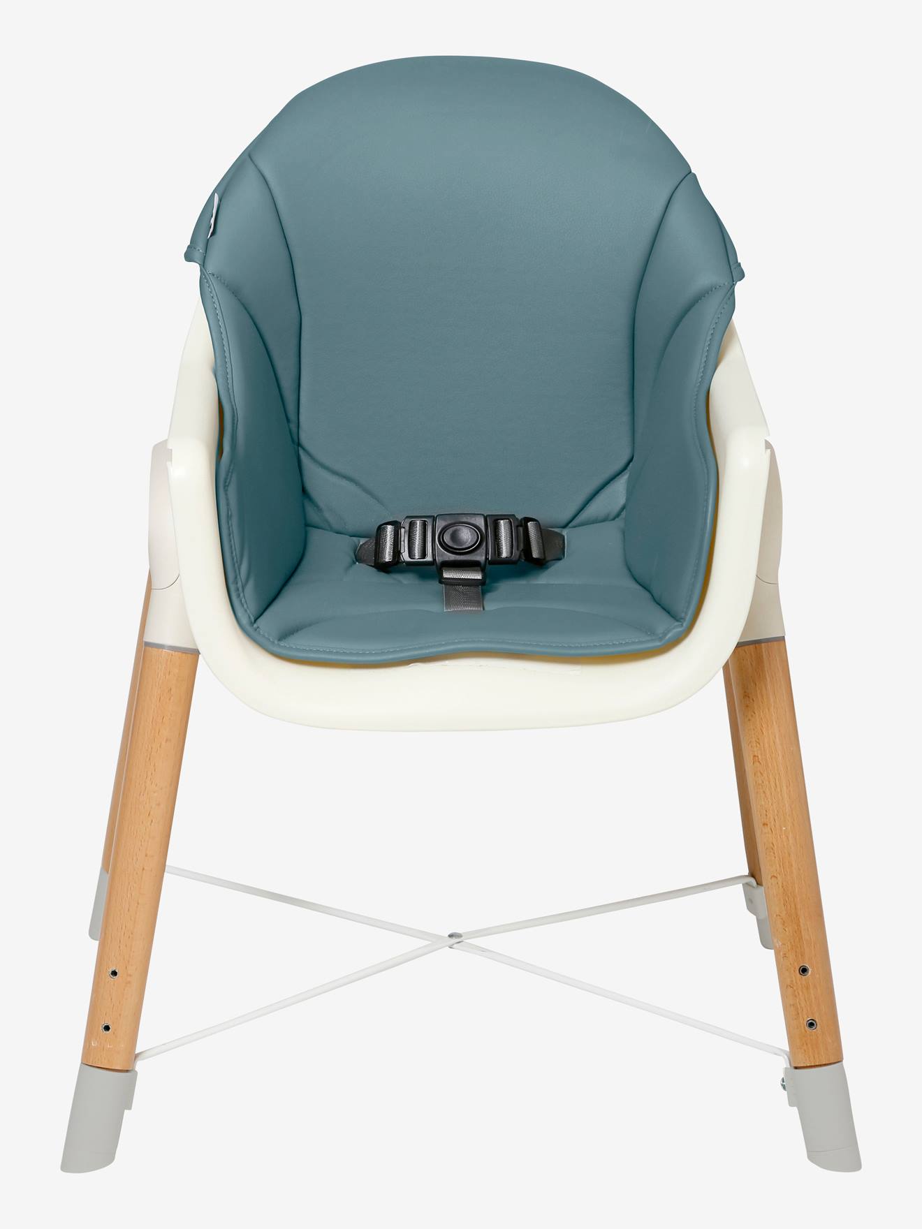 Chaise haute évolutive 2 hauteurs vertbaudet High & Low gris/bois