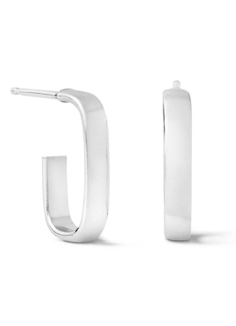 Ασημένια σκουλαρίκια κρίκοι Casa Jewelry Procida