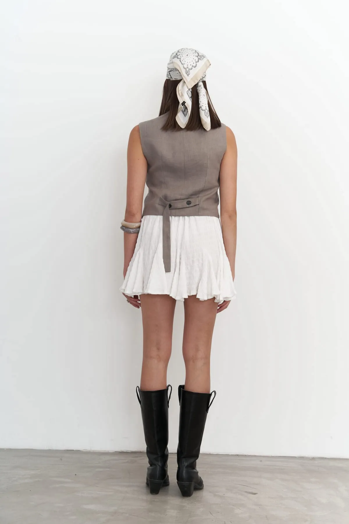 MAİ COLLECTİON  Jaipur Weißer Minirock