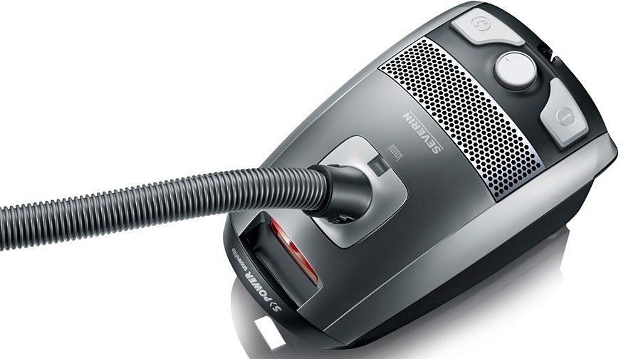 Severin Bodenstaubsauger S`Power snowwhite BC 7045, 750 W, mit Beutel, Für Allergiker, inkl. XL-Parkettdüse, Kabelaufbewahrung per Fußtaste