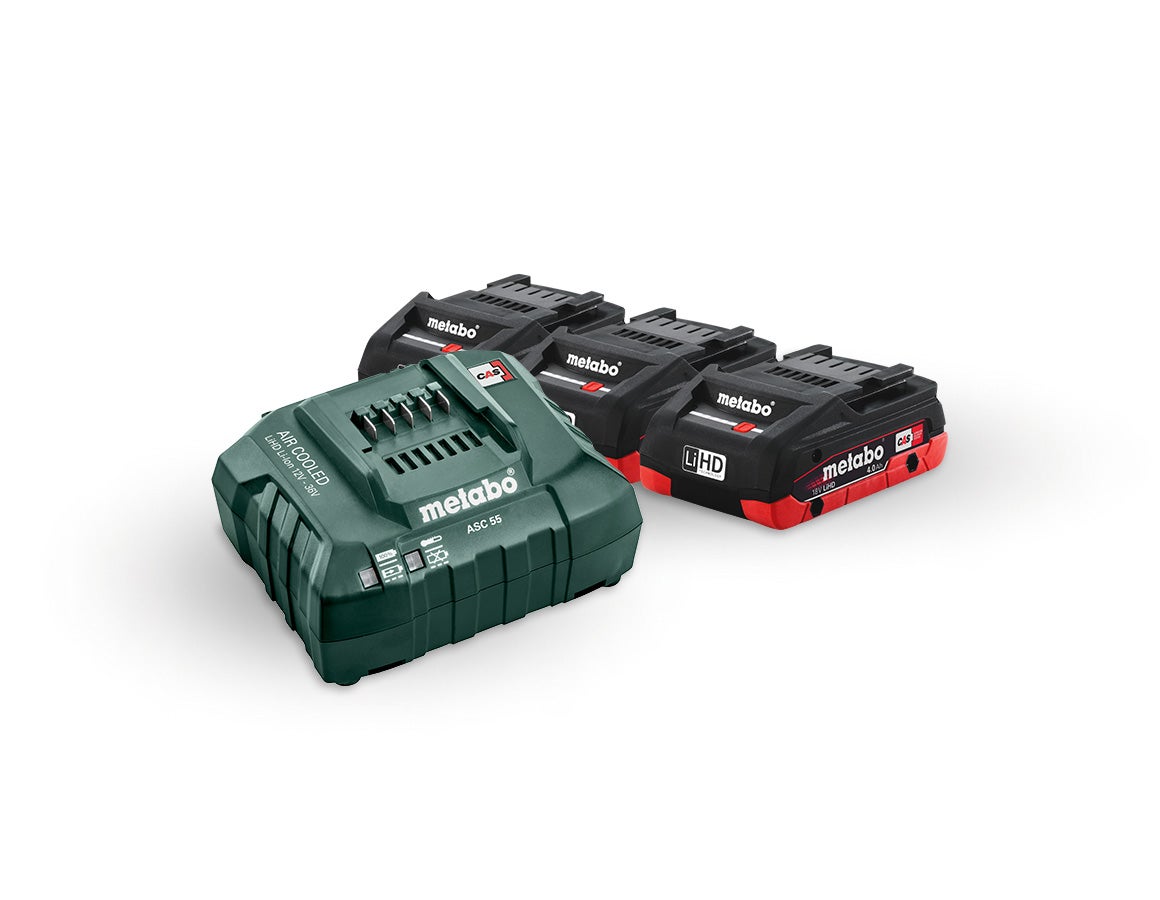 Metabo Akku-Pack 3x 4,0 LiHD Akkus + Ladegerät