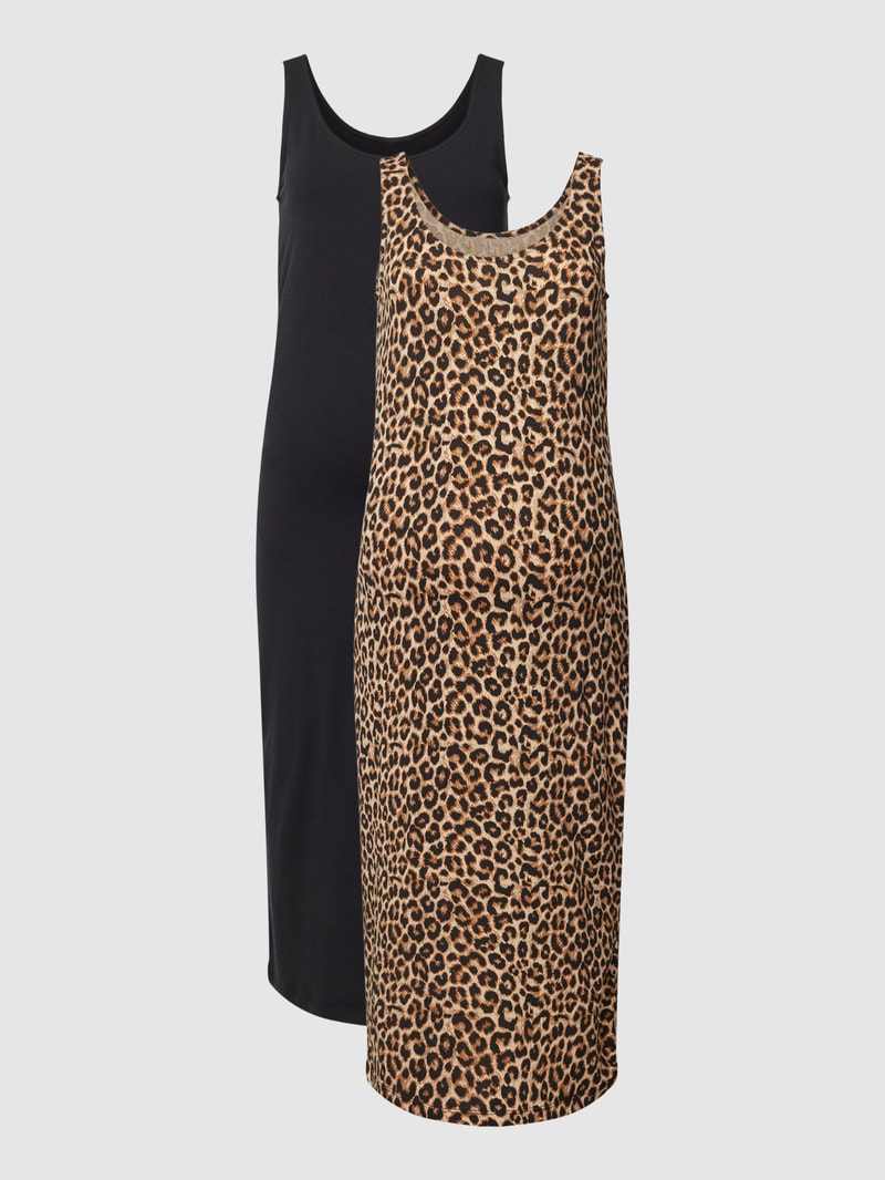 Umstands-Kleid mit Animal-Print Modell 'MIA' in schwarz