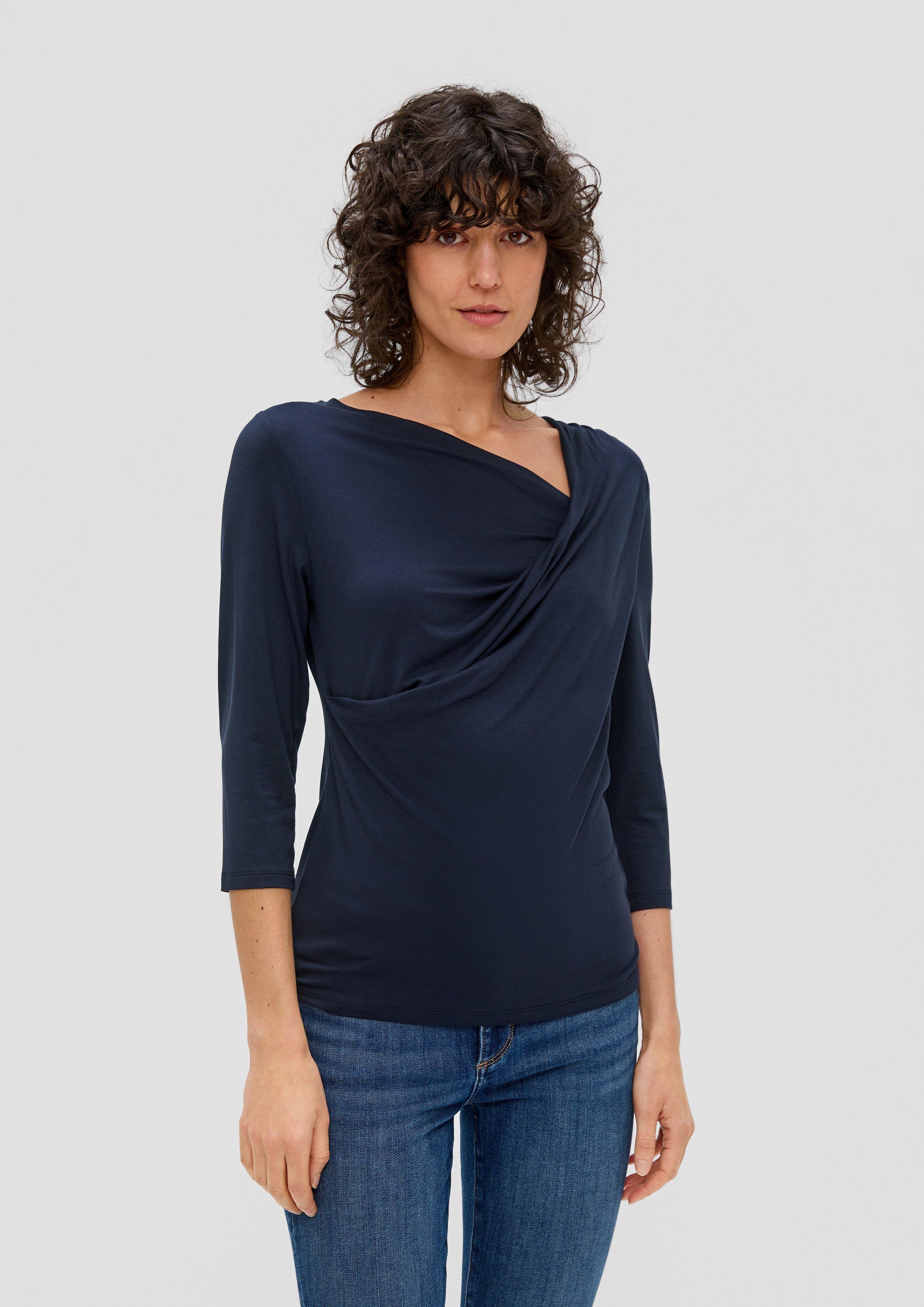 Viskosestretch-Shirt mit Drapierung  2158930-5959