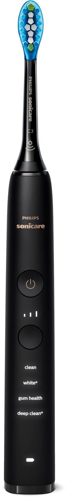 Philips Sonicare Elektrische Zahnbürste HX9914/54, Aufsteckbürsten: 2 St., DiamondClean Premium Schallzahnbürste, Doppelpack inkl. Ladeglas