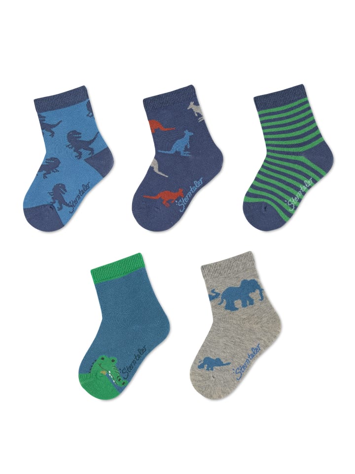 Sterntaler Socken 5er-Box Wildnis in helles blau günstig kaufen