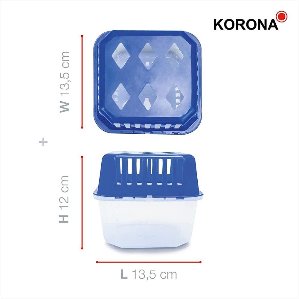 KORONA Luftentfeuchter Entfeuchter Boxen 82151, Luftentfeuchter Box 4er-Set, Entfeuchtet Räume, Blau, Weiß