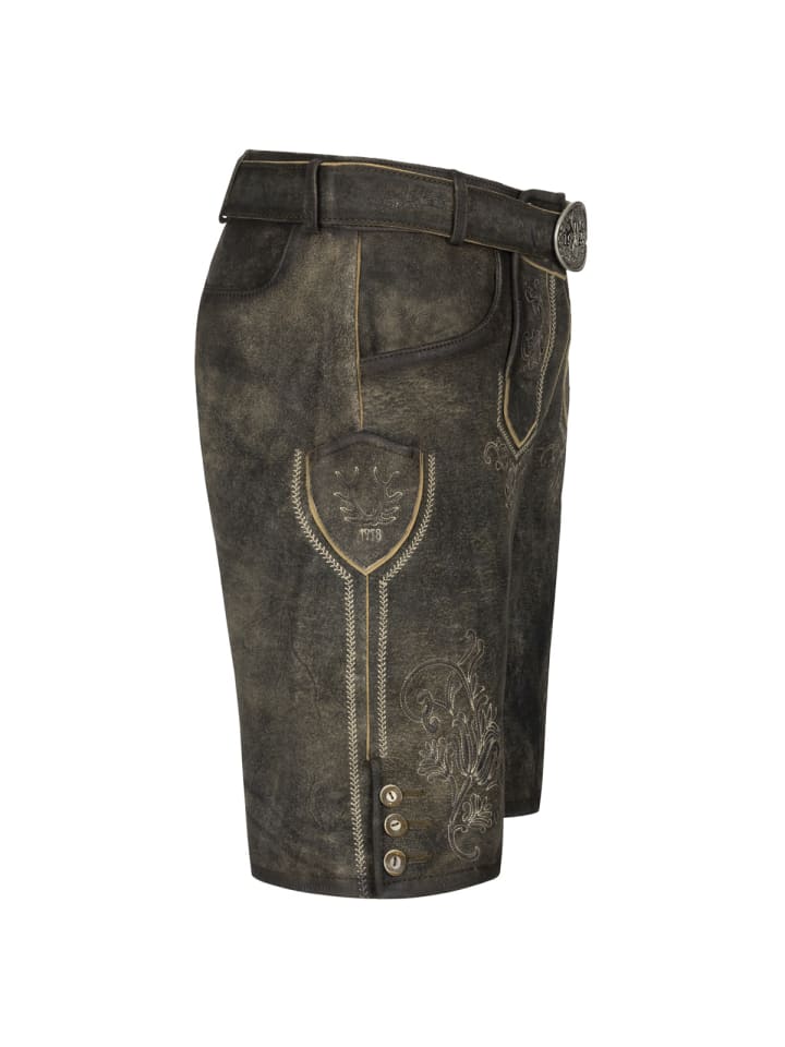 KRÜGER Lederhose Arijus in grau günstig kaufen