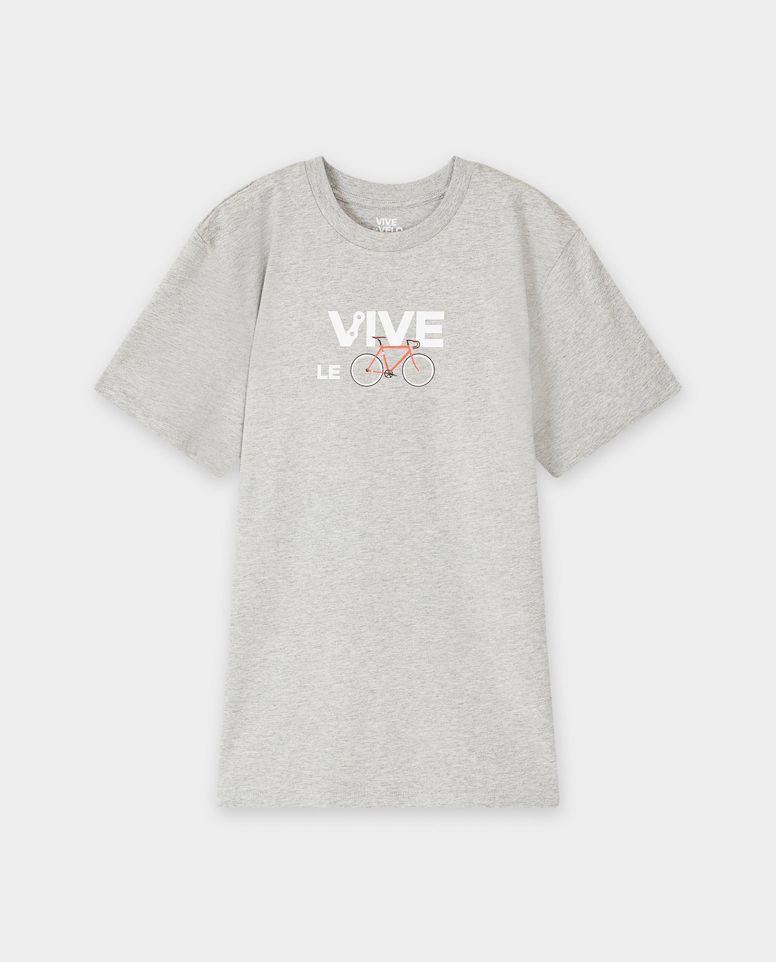 Tricou ciclism cu imprimeu gri, trăiască mult