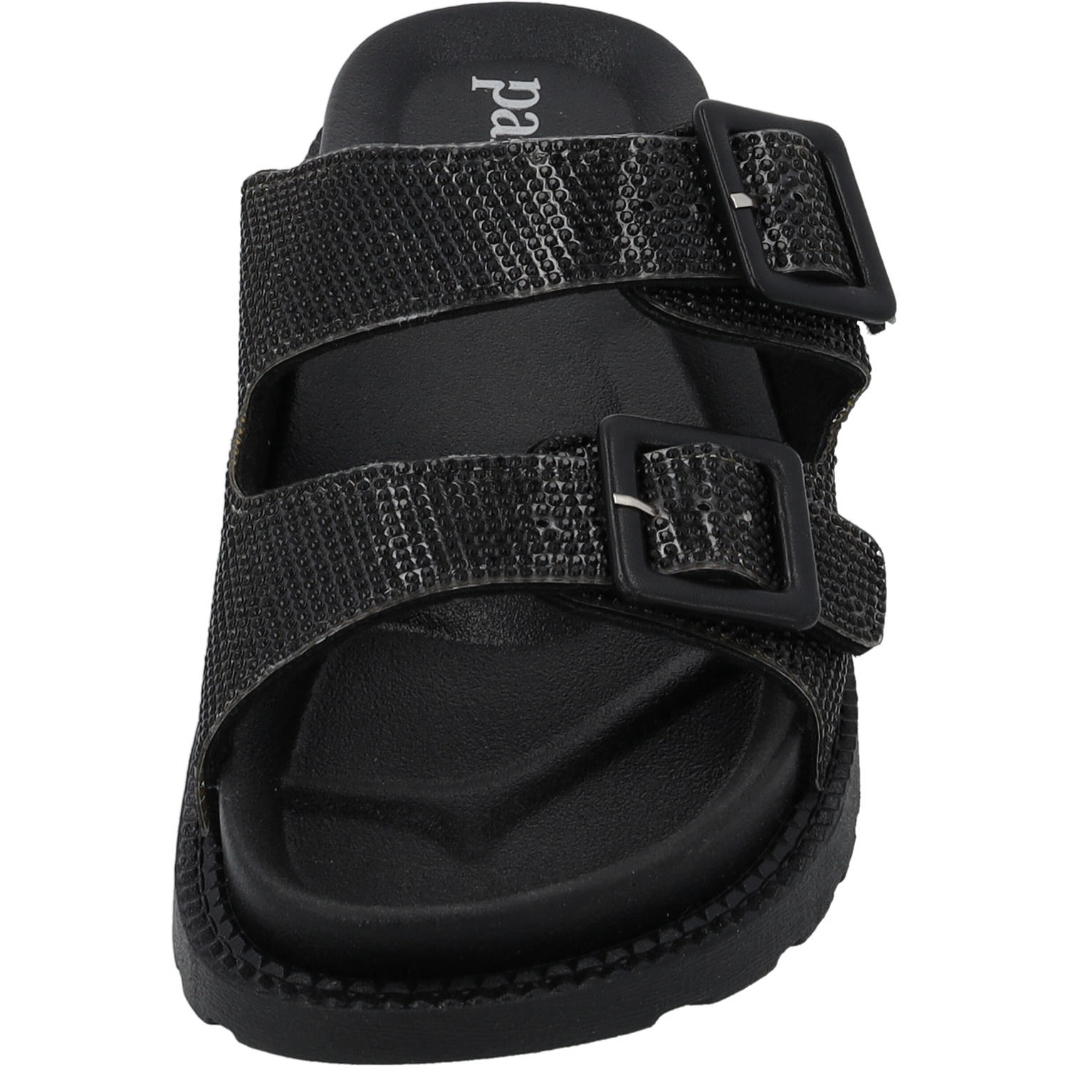 Palado Irisa, Plateau-Pantoletten, Damen, Schwarz strass