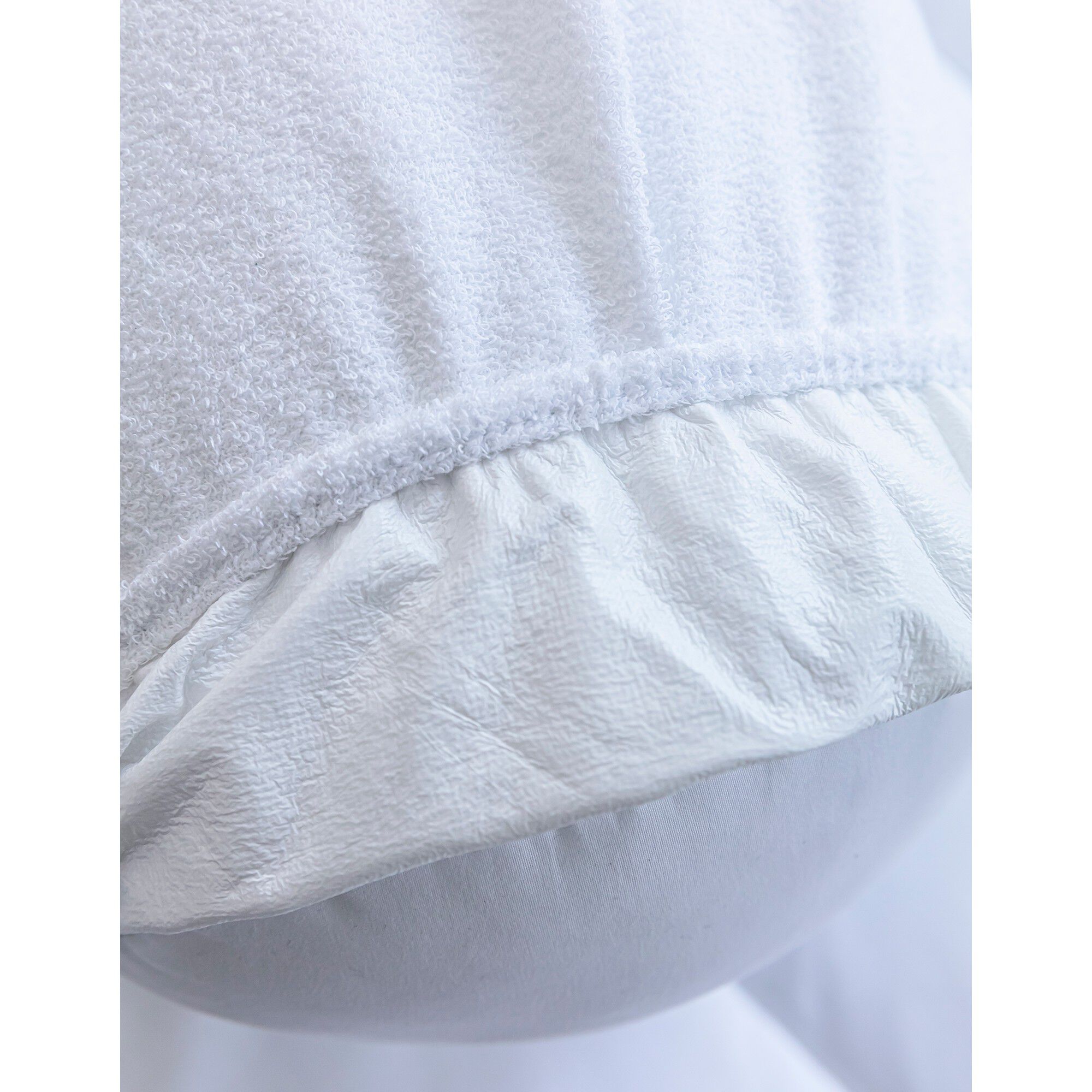 Sous-taie de traversin molleton absorbant