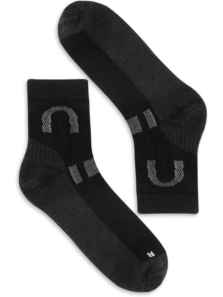 normani 2 Paar Merino-Kurzschaftsocken Lismore in Schwarz günstig kaufen