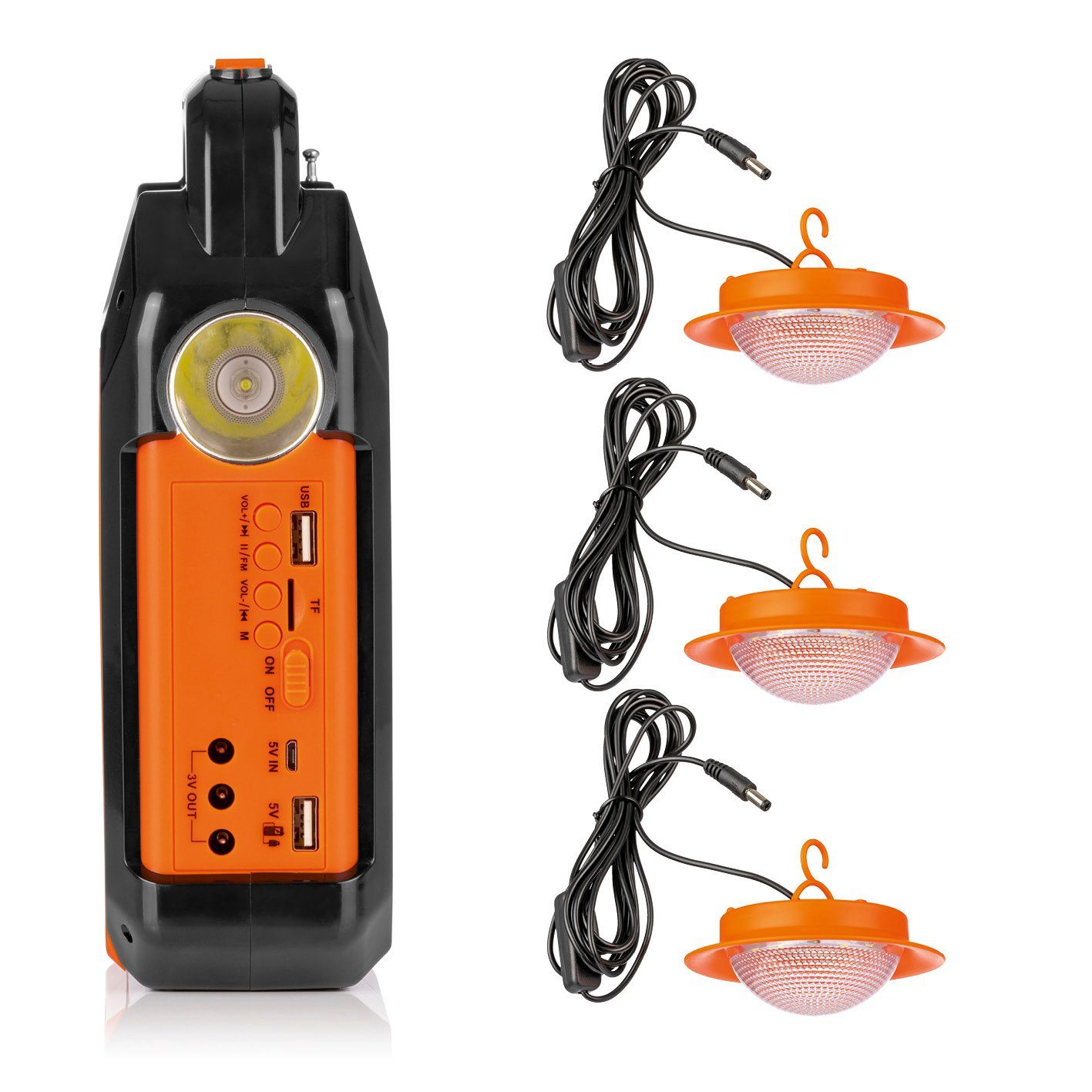 EASYmaxx Stromgenerator Solar-Generator Kit 4500mAh - schwarz/orange, (1-tlg)