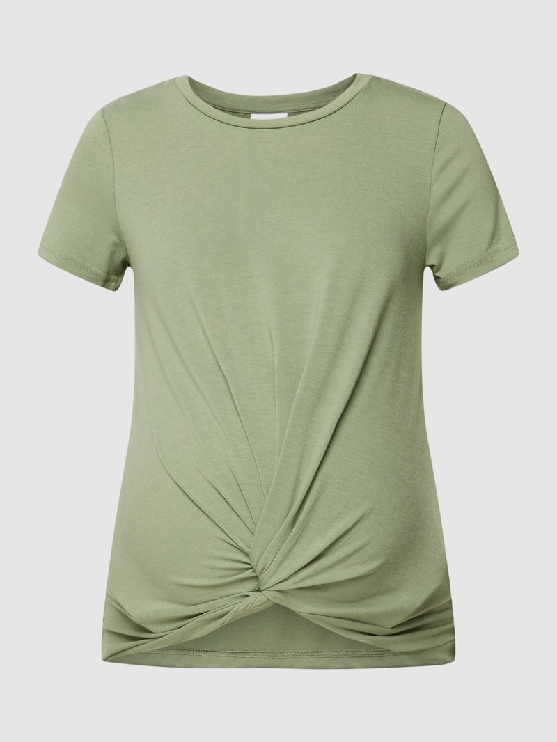 Umstands-T-Shirt mit Knotendetail in hellgrün