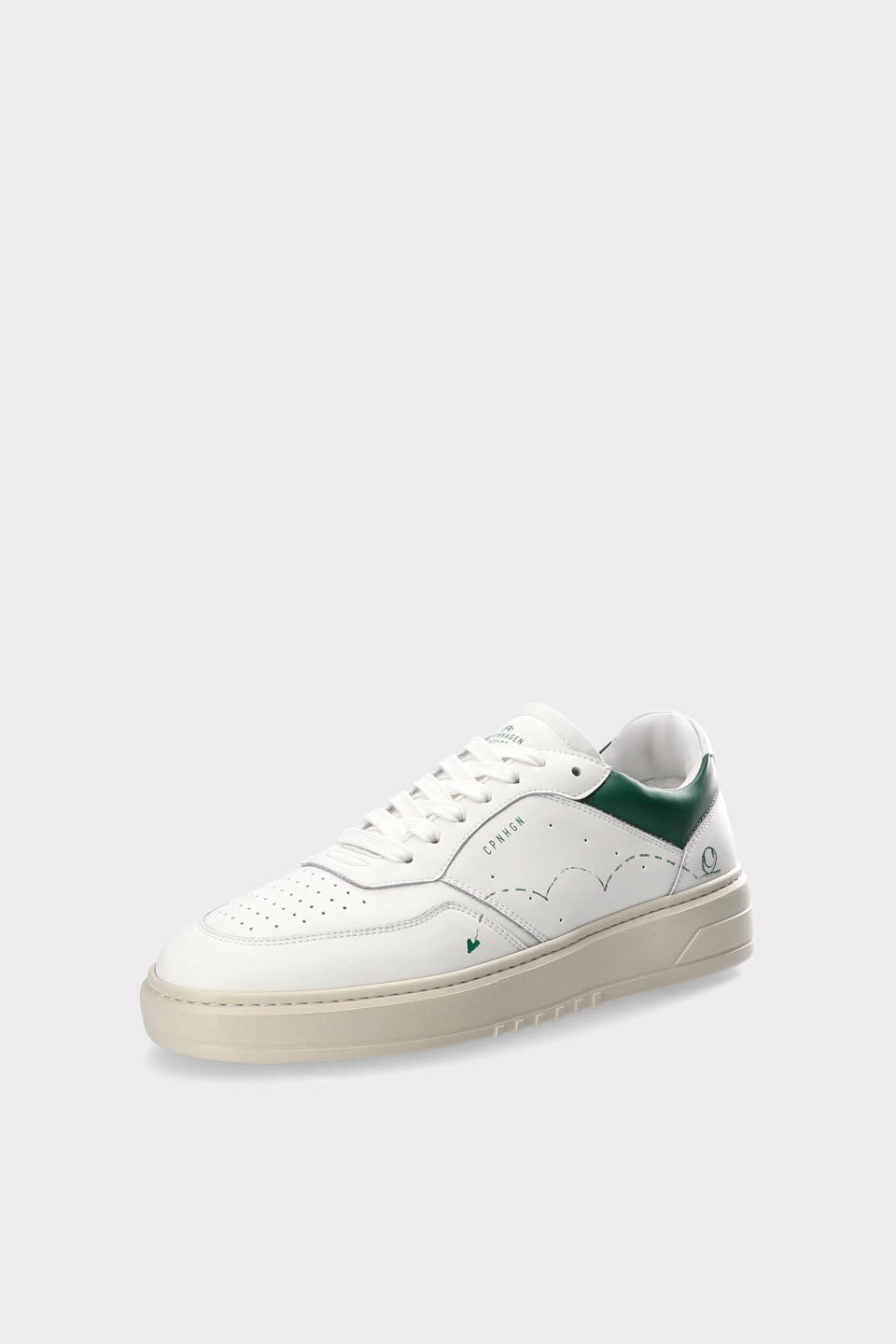 CPH LONDON M - leather - white/green