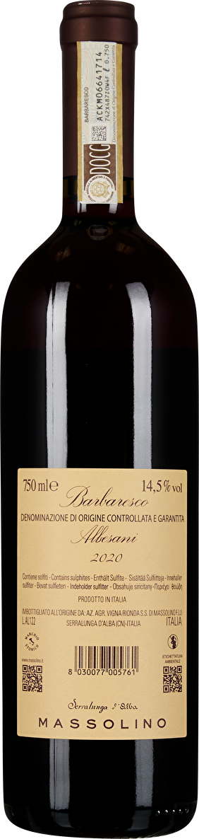 Massolino Barbaresco Albanesi 2020