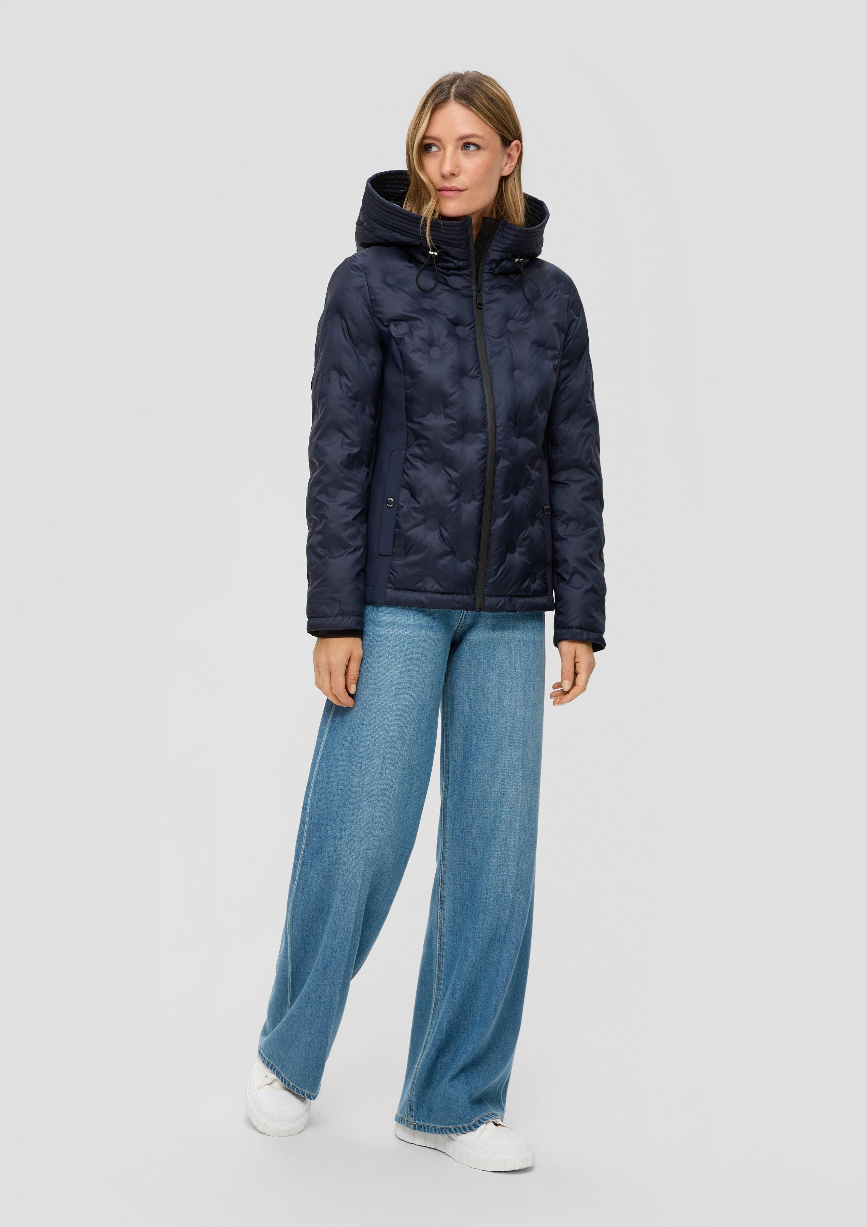 Kapuzenjacke im Fabricmix  2141553-5959
