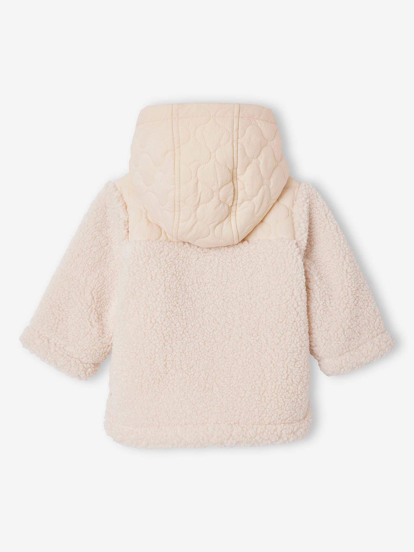 Vertbaudet Baby Steppjacke mit Kapuze - wollweiß