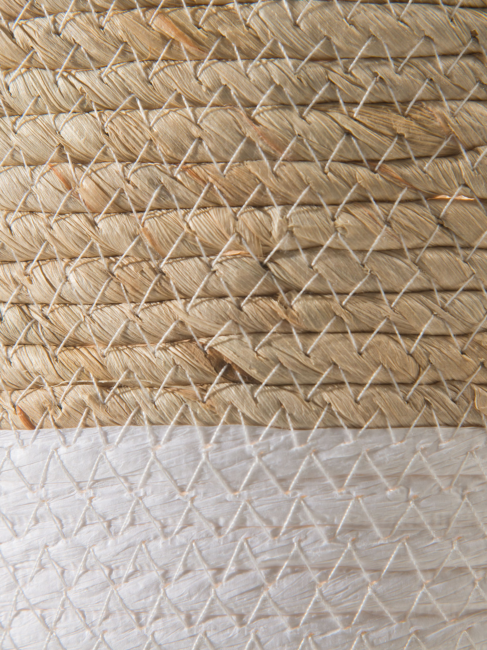 Basket Baggy Korb, Weiss/Natur