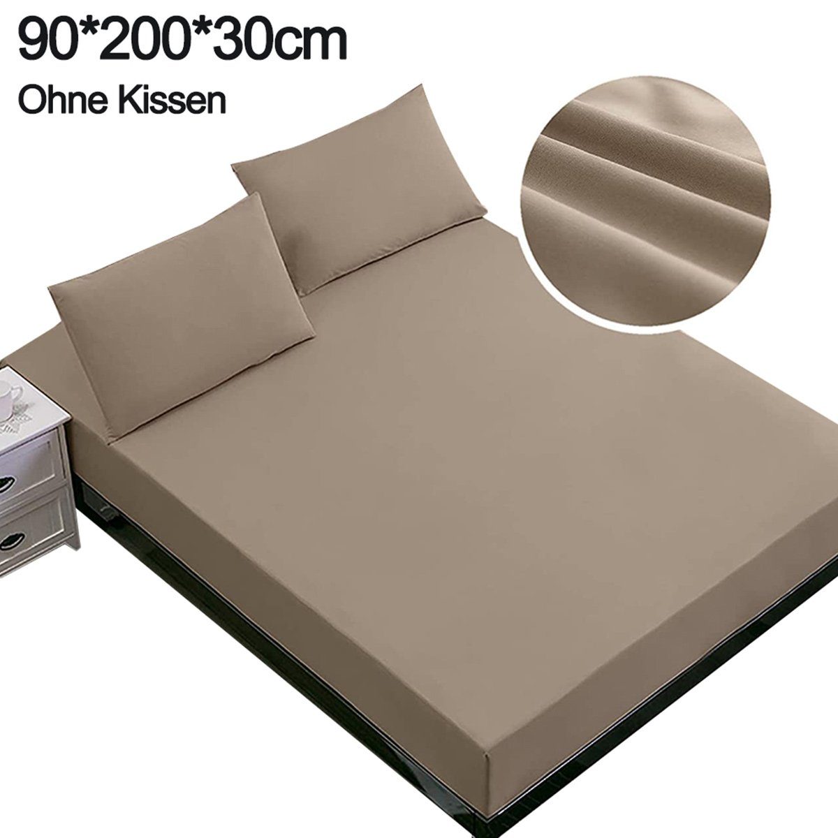 Matratzenschutzbezug Matratzenschoner, 90*200*30CM,Atmungsaktive aus Baumwolle ZmdecQna