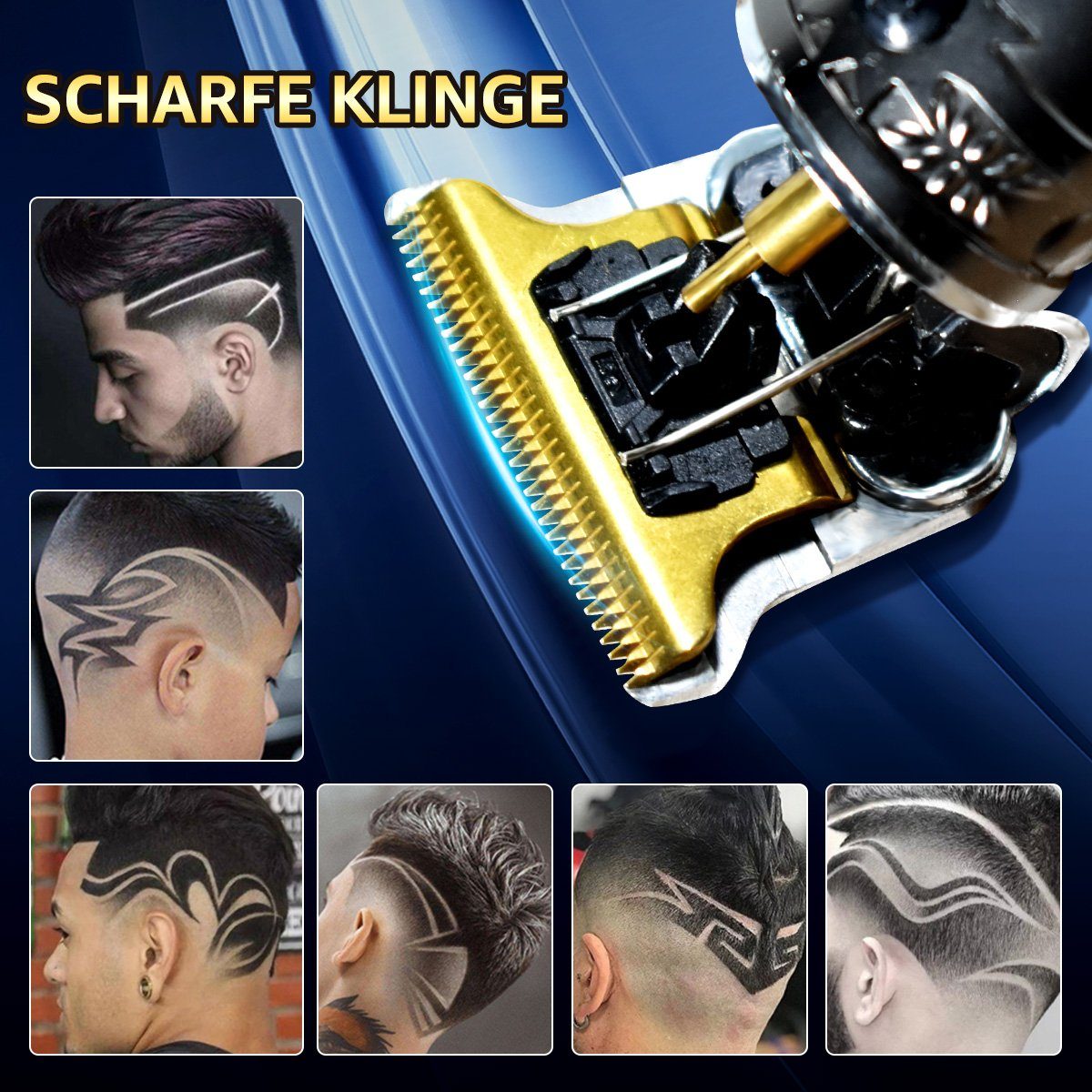 7Magic Haar- und Bartschneider Profi Haarschneidemaschine, LCD Display, 1200mAh, Elektrischer Haarschneider Haircut