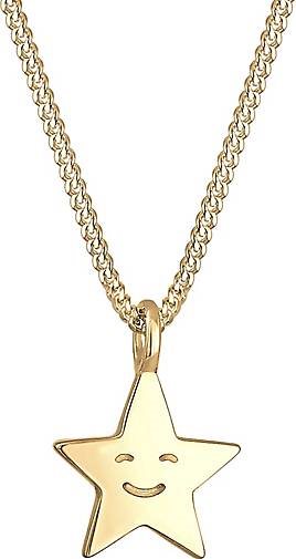 Elli Halskette Kinder Astro Stern Gesicht 925er Sterling Silber