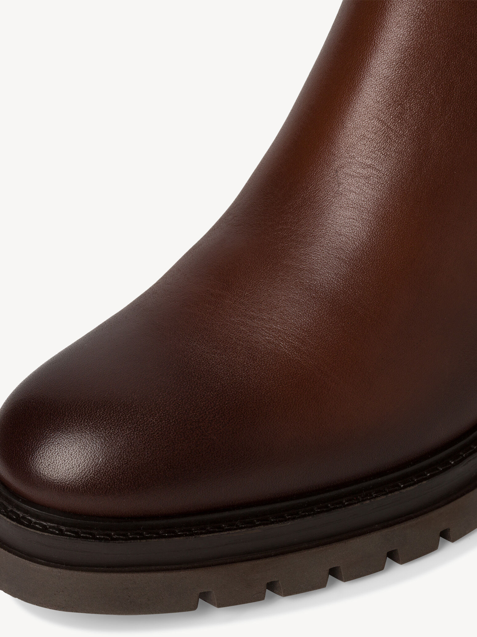 Bottine Chelsea en cuir - marron