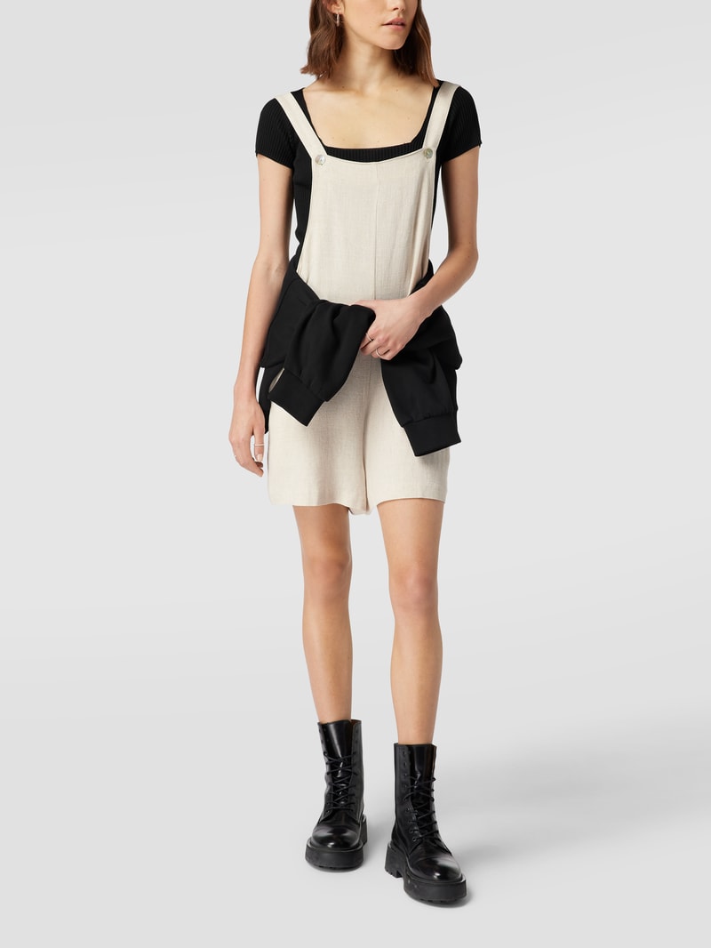 Playsuit mit Eingrifftaschen in beige