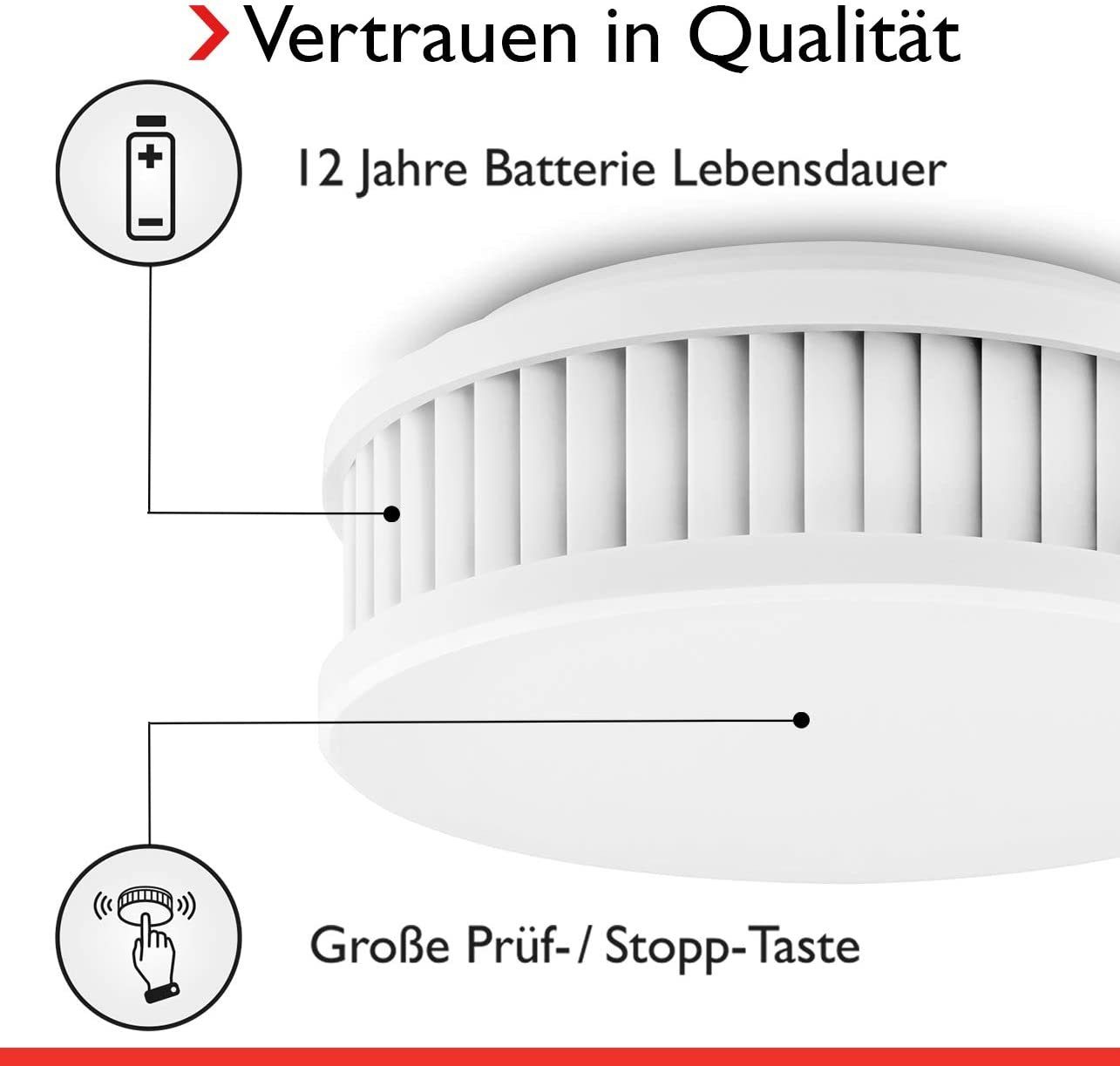 Pyrexx PX-1 Rauchwarnmelder Weiß - 1er Set Rauchmelder