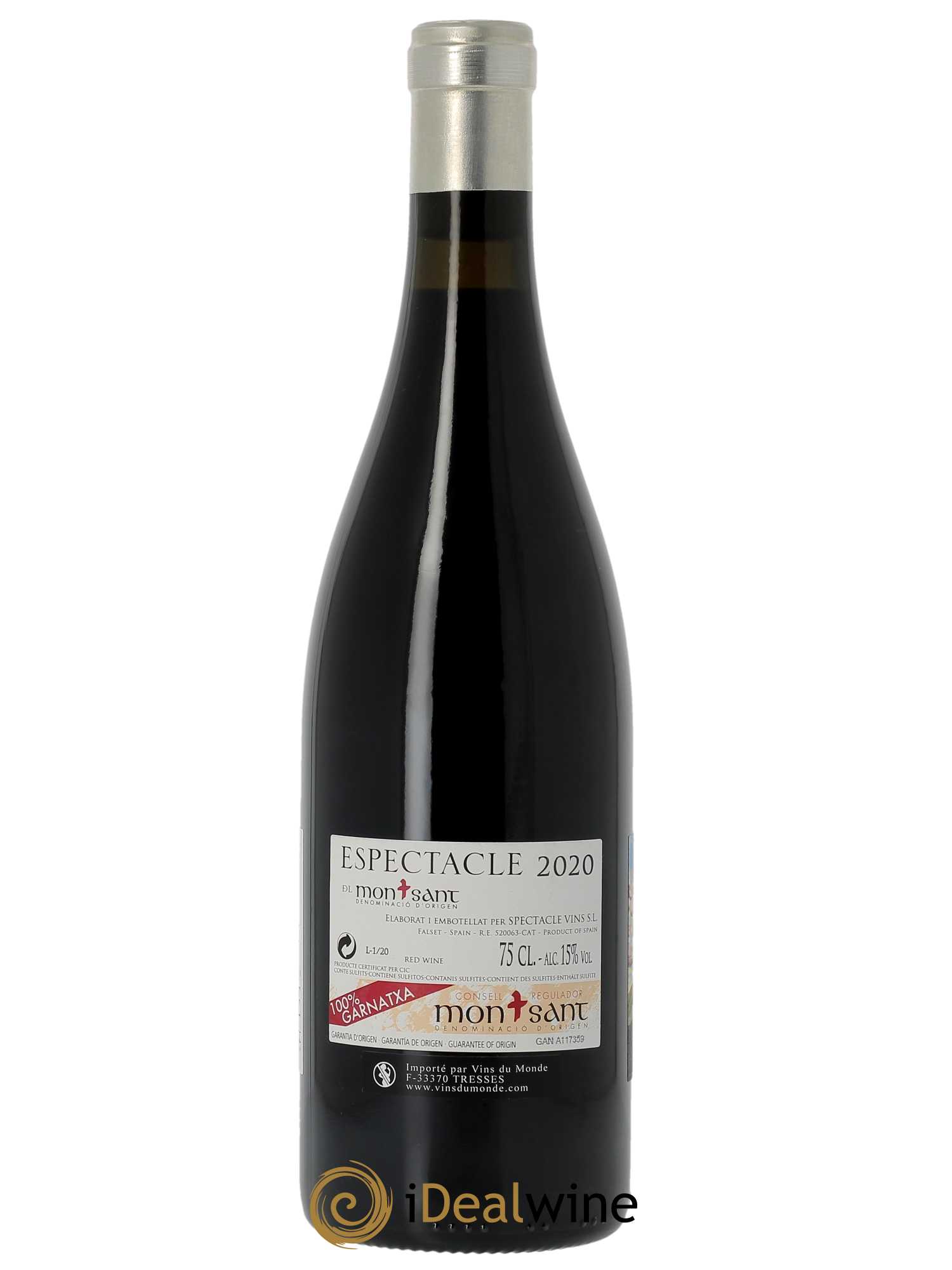 Priorat DOCa Clos Mogador Espectacle del Montsant René Barbier  2020 - Lot de 1 Bouteille