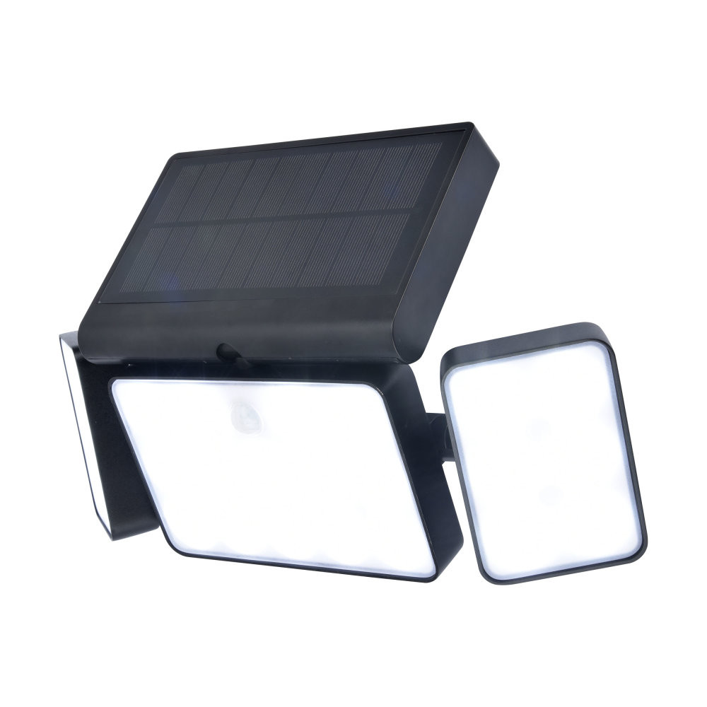 Solar Wandleuchte Tuda schwarz matt