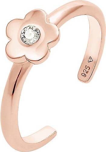 Elli Ring Kinder Blume Kristall 925er Silber